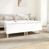 Berkfield Home Side Tables 2 pcs High Gloss White 50x46x35 cm Engineered Wood | Size: 50 x 46 x 35 cm