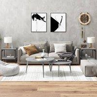 Berkfield Home Side Tables 2 pcs Grey Sonoma 40x40x40 cm Engineered Wood | Size: 40 x 40 x 40 cm