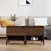 Berkfield Home Side Tables 2 pcs Brown Oak 50x46x50 cm Engineered Wood | Size: 50 x 46 x 50 cm