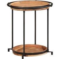 Berkfield Home Side Table 55x60 cm Solid Wood Acacia in Brown | Size: 55x60 cm