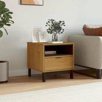 Berkfield Home Side Table FLAM 50x50x50 cm Solid Wood Pine in Brown | Size: 50 x 50 x 50 cm
