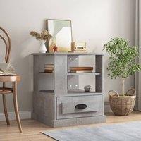 Berkfield Home Side Table Concrete Grey 50x50x60 cm Engineered Wood | Size: 50 x 50 x 60 cm