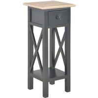 Berkfield Home Side Table Black 27x27x65.5 cm Wood