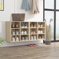 Berkfield Home Shoe Cabinets 2 pcs Sonoma Oak 52.5x30x50 cm in Light Tan