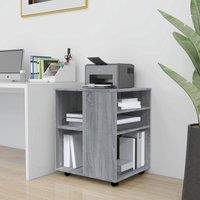 Berkfield Home Rolling Cabinet Grey Sonoma 60x53x72 cm Engineered Wood | Size: 60 x 53 x 72 cm