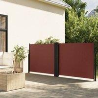 Berkfield Home Retractable Side Awning Brown 140x1200 cm