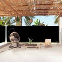 Berkfield Home Retractable Side Awning Black 200x1000 cm