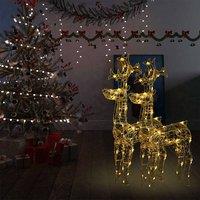 Berkfield Home Reindeer Christmas Decorations 2 pcs 60x16x100 cm Acrylic | Size: 60 x 16 x 100 cm