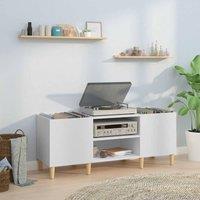 Berkfield Home Record Cabinet White 121x38x48 cm Engineered Wood | Size: 121 x 38 x 48 cm
