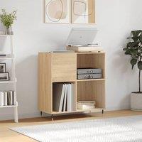 Berkfield Home Record Cabinet Sonoma Oak 84.5x38x89 cm Engineered Wood in Light Brown