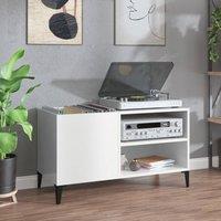 Berkfield Home Record Cabinet High Gloss White 84.5x38x48 cm Engineered Wood