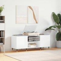Berkfield Home Record Cabinet High Gloss White 121x38x48 cm Engineered Wood | Size: 121 x 38 x 48 cm