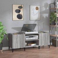 Berkfield Home Record Cabinet Grey Sonoma 121x38x48 cm Engineered Wood | Size: 121 x 38 x 48 cm