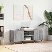 Berkfield Home Record Cabinet Grey Sonoma 121x38x48 cm Engineered Wood | Size: 121 x 38 x 48 cm
