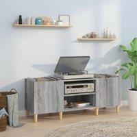 Berkfield Home Record Cabinet Grey Sonoma 121x38x48 cm Engineered Wood | Size: 121 x 38 x 48 cm