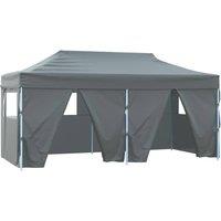 Berkfield Home Professional Folding Party Tent with 3 Sidewalls 3x4 m Steel Anth in Grey