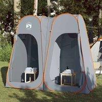 Berkfield Home Privacy Tent Grey & Orange Pop-up Waterproof