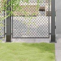 Berkfield Home Post Bases Square 12 pcs Anthracite 81x81 mm Powder-coated Steel in Charcoal
