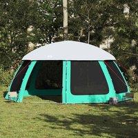 Berkfield Home Pool Tent with Removable Fly & Mesh Walls Sea Green 612x612 cm
