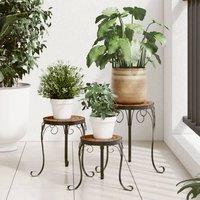 Berkfield Home Plant Stands 3 pcs Terracotta Ceramic