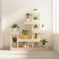 Berkfield Home Plant Stand 92x25x97 cm Solid Wood Pine in Natural | Size: 92 x 25 x 97 cm