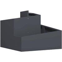 Berkfield Home Plastic Planter Anthracite Plastic Medium Durable in Charcoal