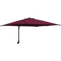 Berkfield Home Patio Umbrella Bordeaux red Polyester fabric Large Collapsible in Wine