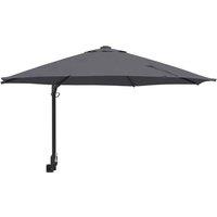 Berkfield Home Patio Umbrella Anthracite Powder-Coated Steel, Polyester Large in Dark Grey