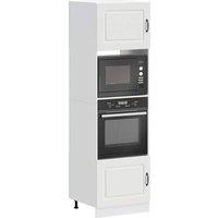 Berkfield Home Oven Cabinets 2 pcs Lucca White Engineered Wood
