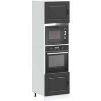 Berkfield Home Oven Cabinets 2 pcs Lucca Black Engineered Wood