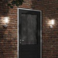 Berkfield Home Outdoor Wall Lights 2pcs Silver Stainless Steel