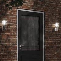 Berkfield Home Outdoor Wall Lights 2pcs Silver Stainless Steel