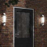 Berkfield Home Outdoor Wall Lights 2pcs Silver Stainless Steel