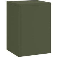 Berkfield Home Outdoor Plant Stands Pillar 3 pcs Olive Green Steel