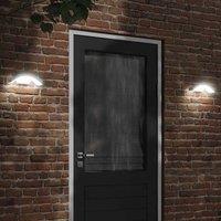 Berkfield Home Outdoor LED Wall Lights 2pcs White Die-cast Aluminium