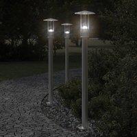 Berkfield Home Outdoor Floor Lamp Silver 100 cm Stainless Steel