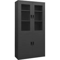 Berkfield Home Office Cabinet Anthracite 90x40x180 cm Steel in Charcoal | Size: 90 x 40 x 180 cm