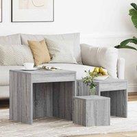 Berkfield Home Nesting Tables 3 pcs Grey Sonoma Engineered Wood