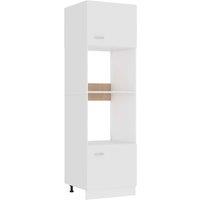 Berkfield Home Microwave Cabinet White 60x57x207 cm Engineered Wood | Size: 60 x 57 x 207 cm