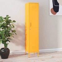 Berkfield Home Locker Cabinet Mustard Yellow 35x46x180 cm Steel | Size: 35 x 46 x 180 cm