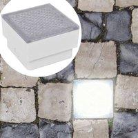 Berkfield Home LED Inground Lights 12 pcs 100x100x68 mm in White