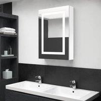 Berkfield Home LED Bathroom Mirror Cabinet Shining White 50x13x70 cm | Size: 50 x 13 x 70 cm