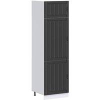 Berkfield Home Kitchen Cupboard Lucca Black Engineered Wood