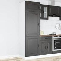 Berkfield Home Kitchen Cupboard Kalmar Black Engineered Wood