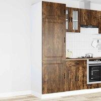 Berkfield Home Kitchen Cupboard Porto Smoked Oak Engineered Wood in Brown