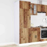 Berkfield Home Kitchen Cupboard "Porto" Old Wood Engineered Wood in Brown