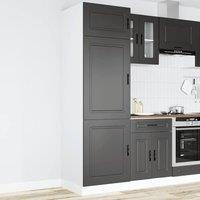Berkfield Home Kitchen Cupboard "Porto" Black Engineered Wood