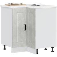 Berkfield Home Kitchen Corner Base Cabinet Kalmar Concrete Grey Engineered Wood