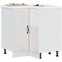 Berkfield Home Kitchen Corner Base Cabinet Lucca High Gloss White Engineered Wood