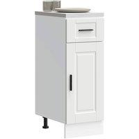 Berkfield Home Kitchen Base Cabinet Porto White Engineered Wood